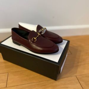 Gucci Burgundy Jordan Horsebit Loafer